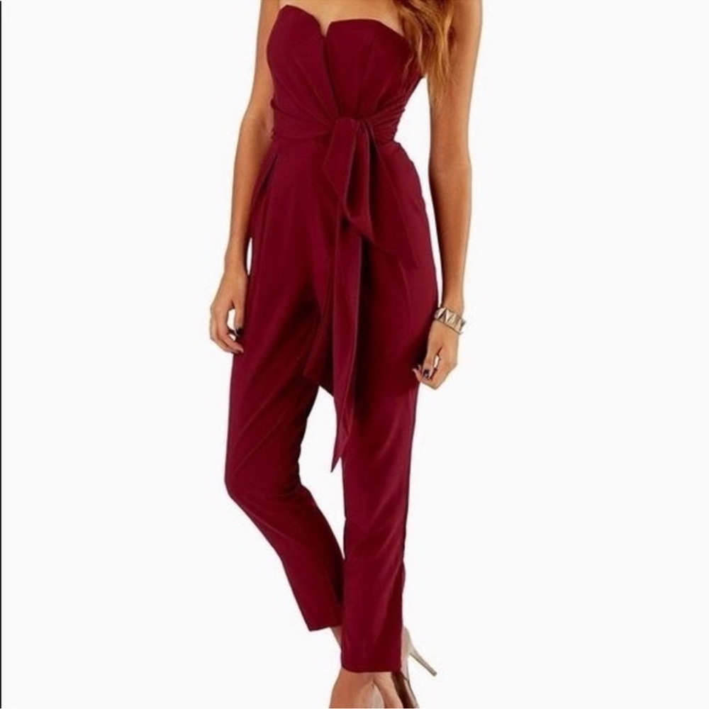 Mustard Seed burgundy jumpsuit size small #41